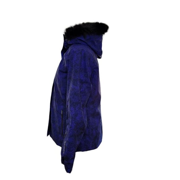 Sunice Jacket Womens 10 Purple Black Winter Parka Snowboard Ski Fox Fur … - Picture 2 of 13